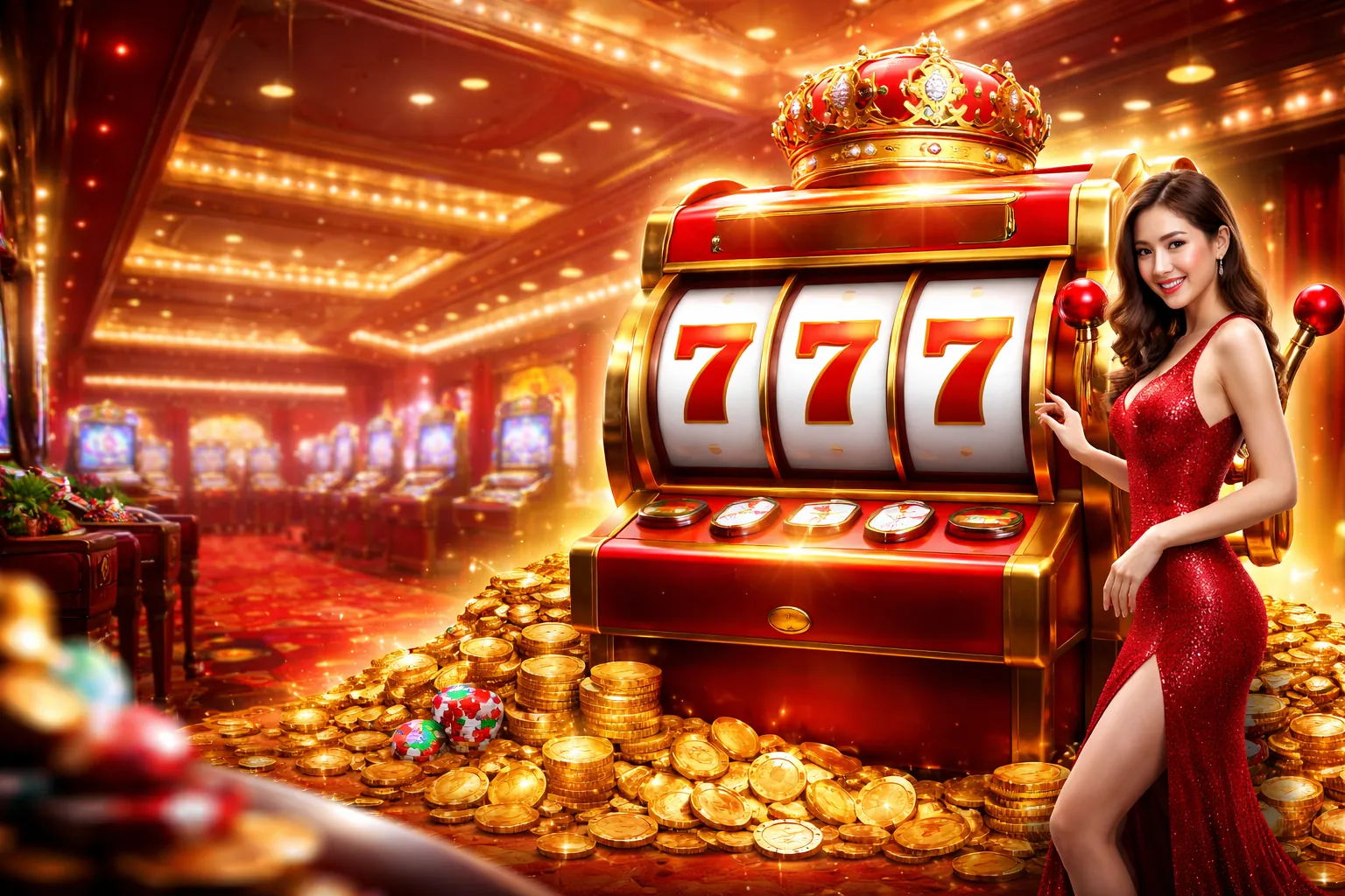 Máy đánh bạc 32win11 với biểu tượng chiến thắng và điểm số cao